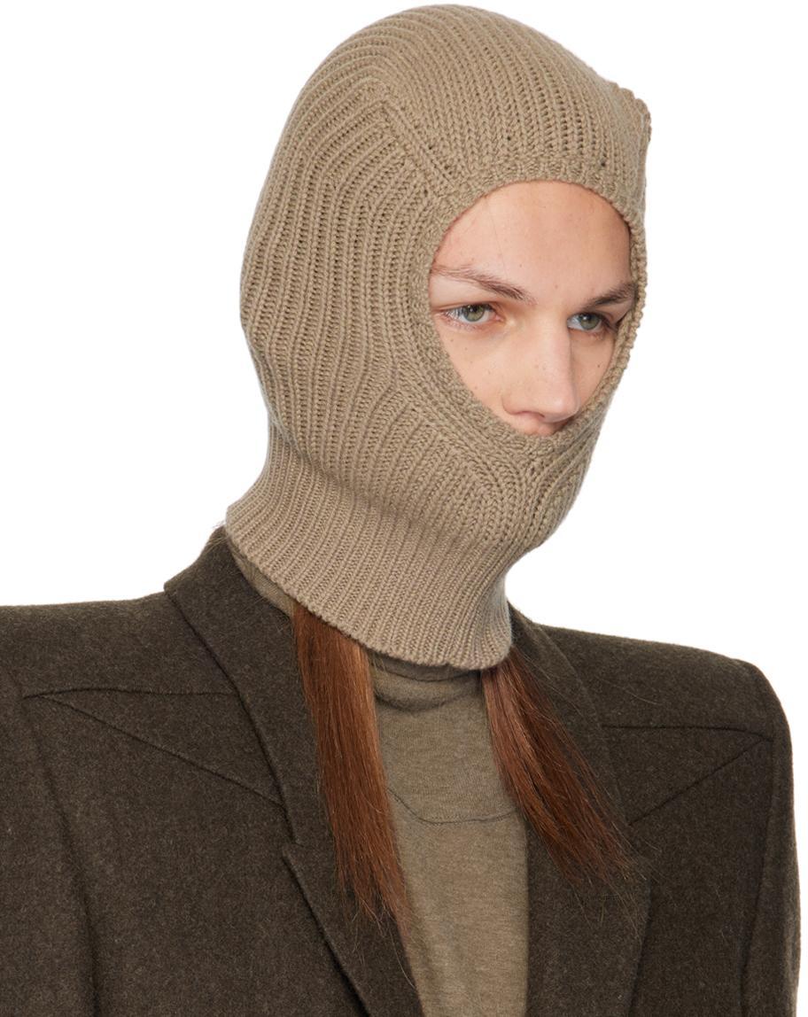 RICK OWENS Gray Porterville Sphinx Skull Balaclava In 34 Dust Product Image