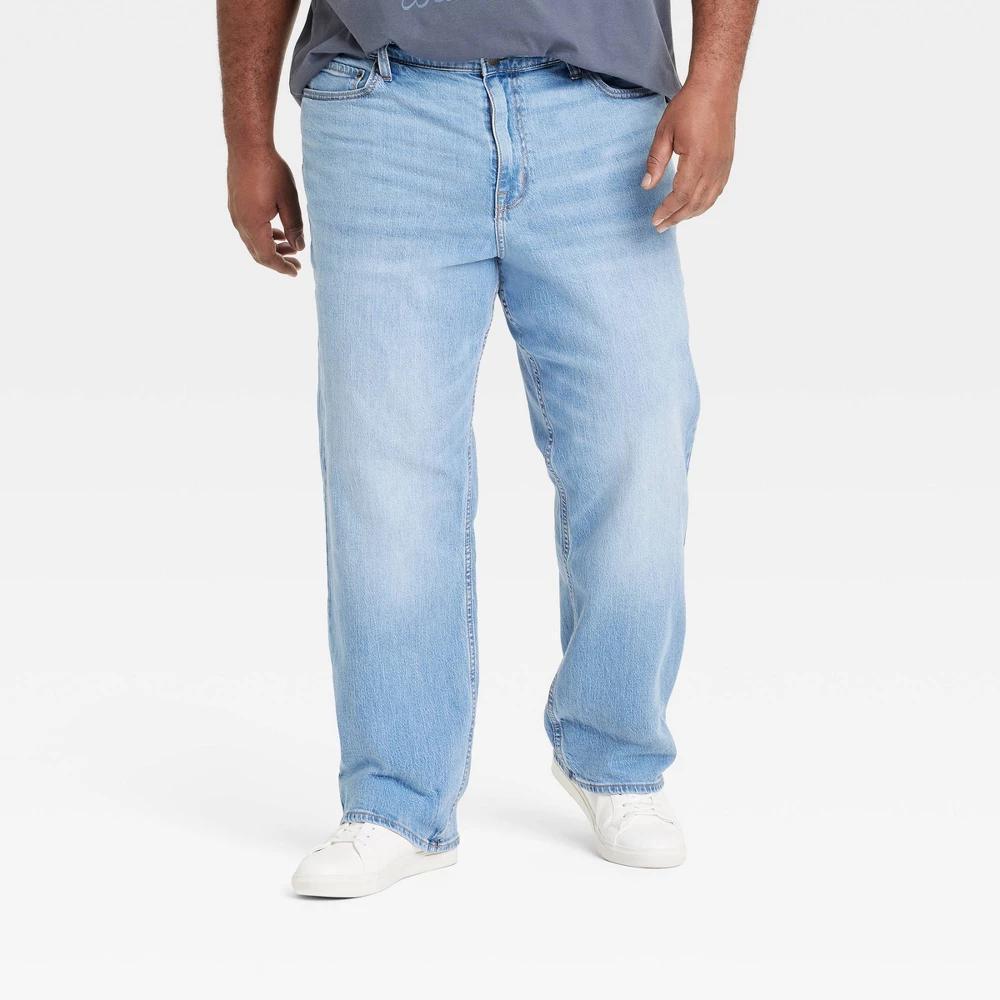 Mens Big & Tall Relaxed Fit Jeans - Goodfellow & Co Light Wash 42x36 Product Image