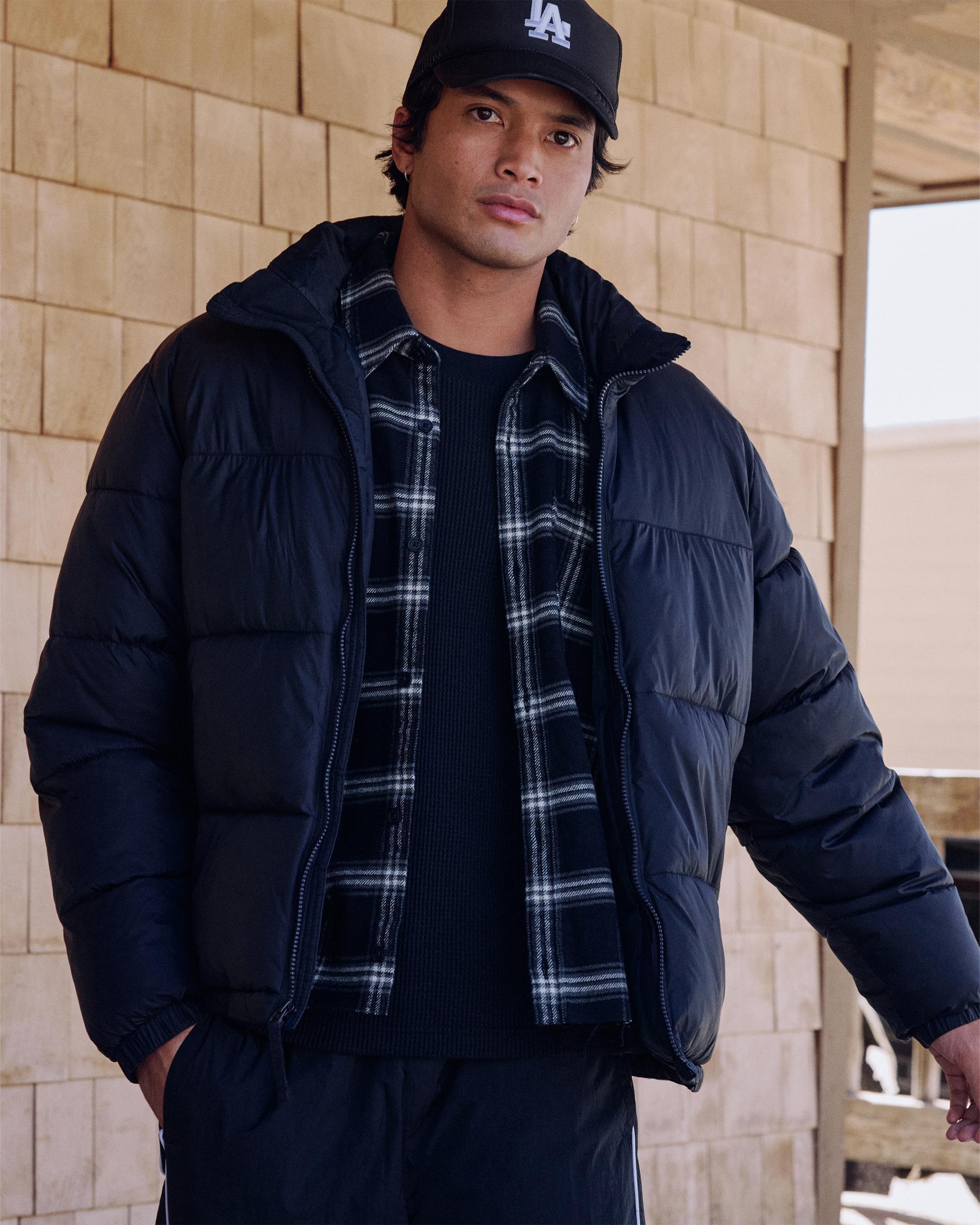 Boxy Mock-Neck Puffer Jacket Product Image