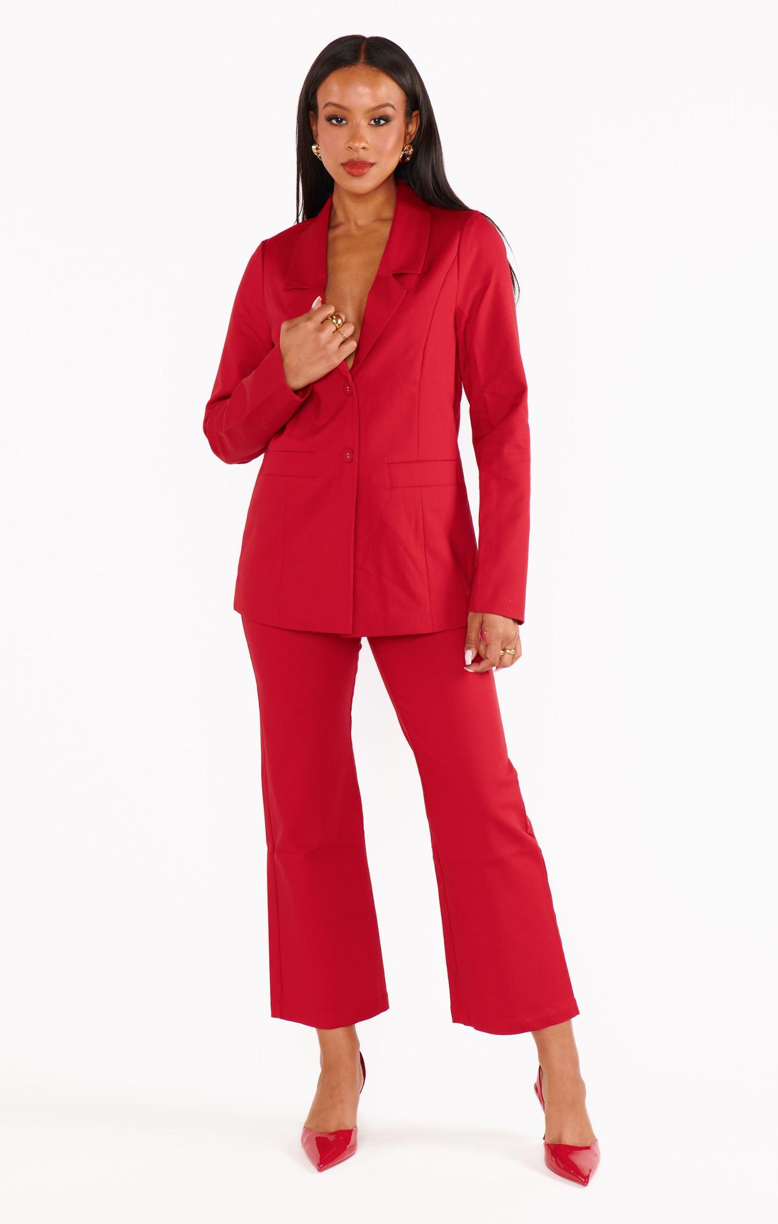 DJ Cropped Pants ~ Red Suiting Product Image