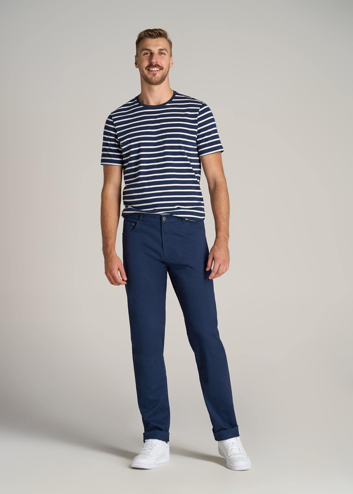 J1 STRAIGHT Leg Five-Pocket Pants for Tall Men in Marine Navy Male Product Image