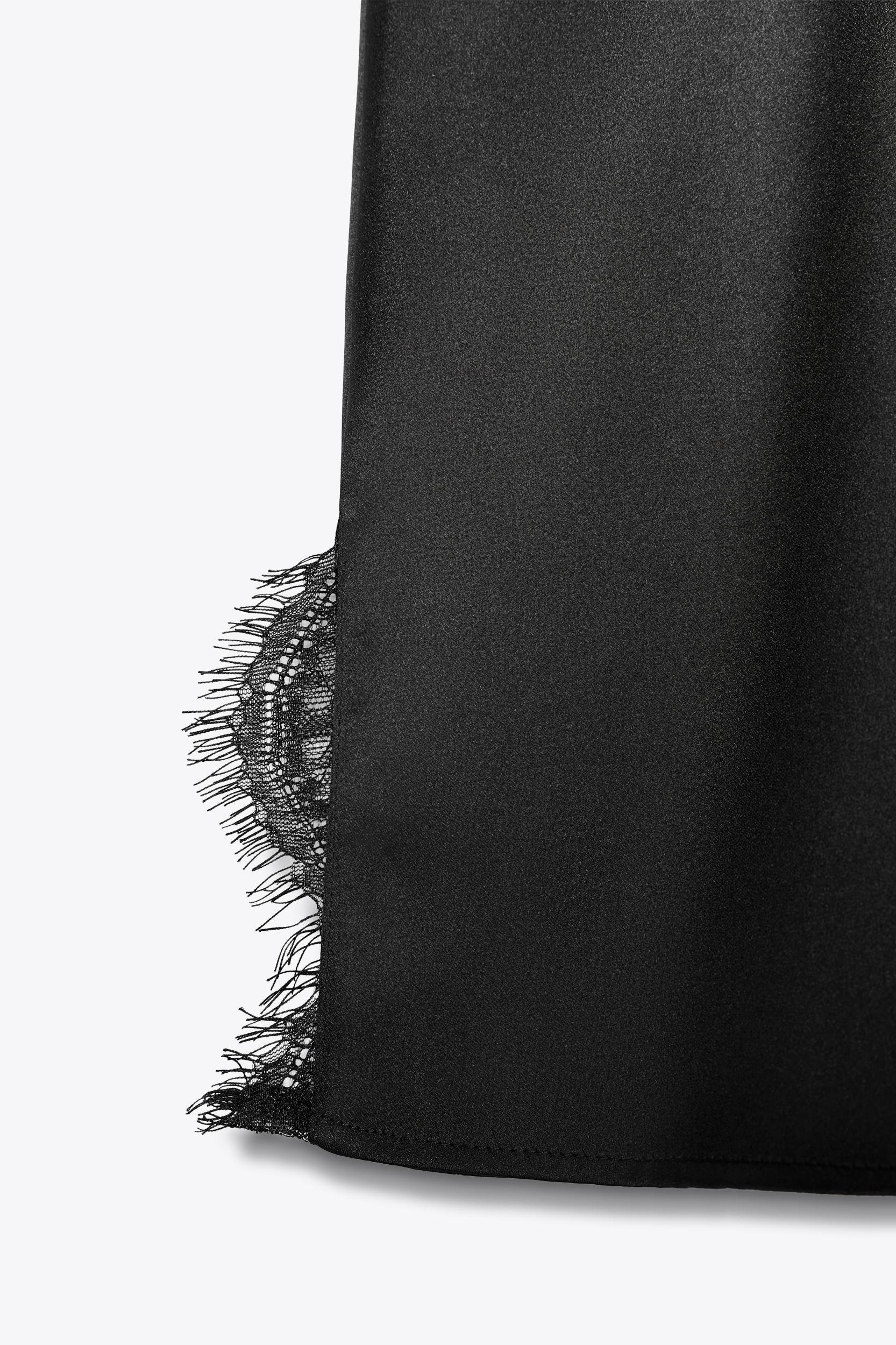 SATIN EFFECT LACE TOP Product Image