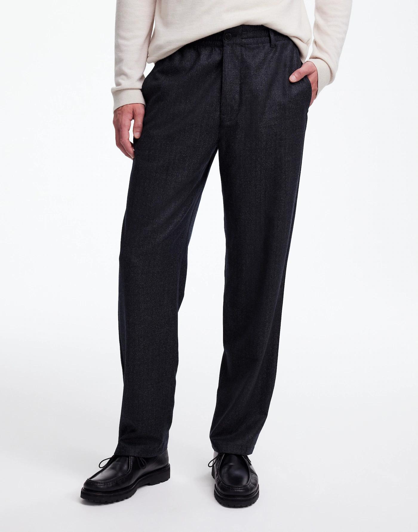 Wool Elastic Trousers in Italian Fabric Product Image