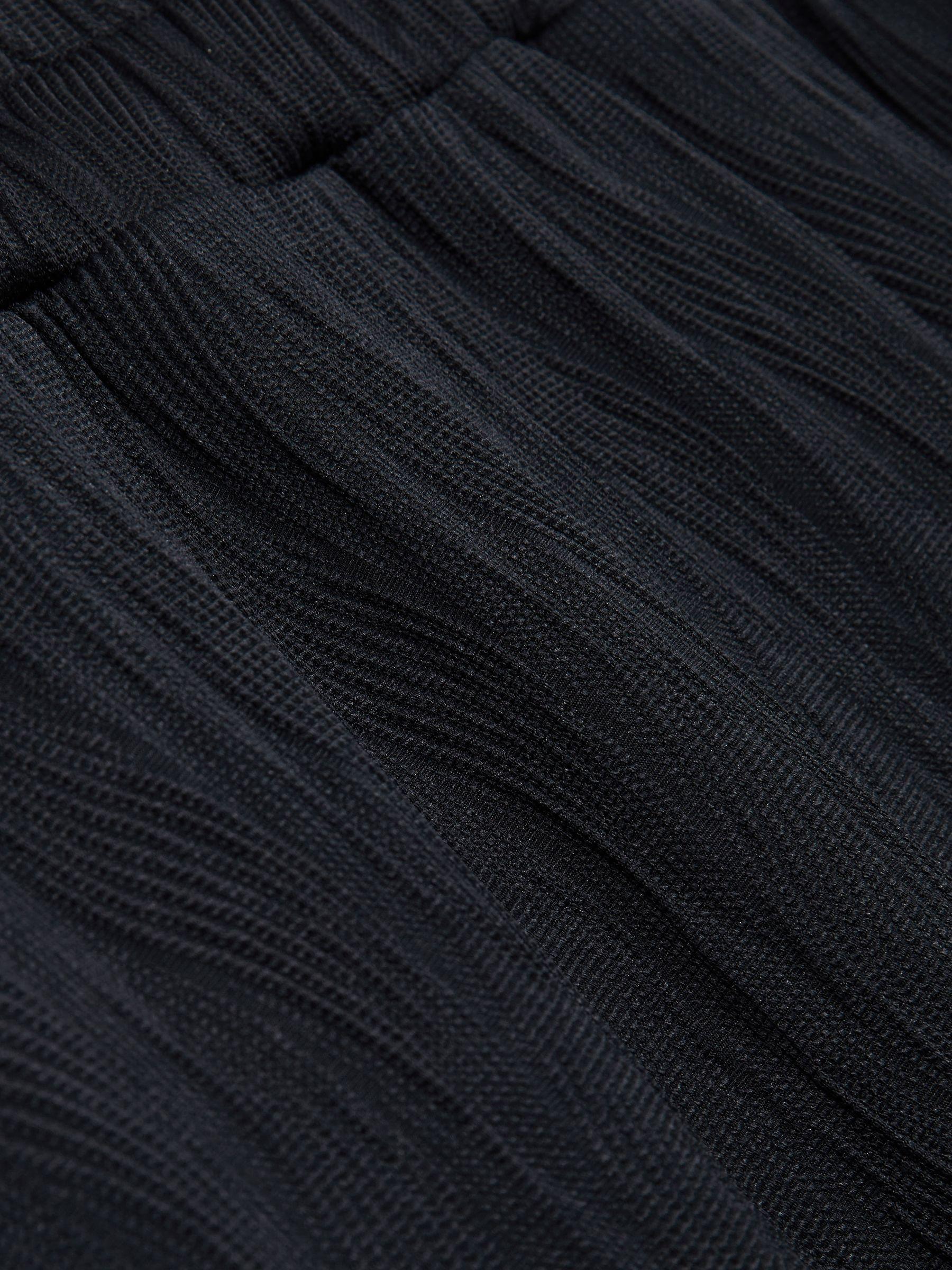 Wave-Jacquard Drawstring Trousers in Navy Product Image