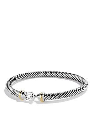 Cable Buckle Bracelet in Silver with 18K Gold, 5mm Product Image