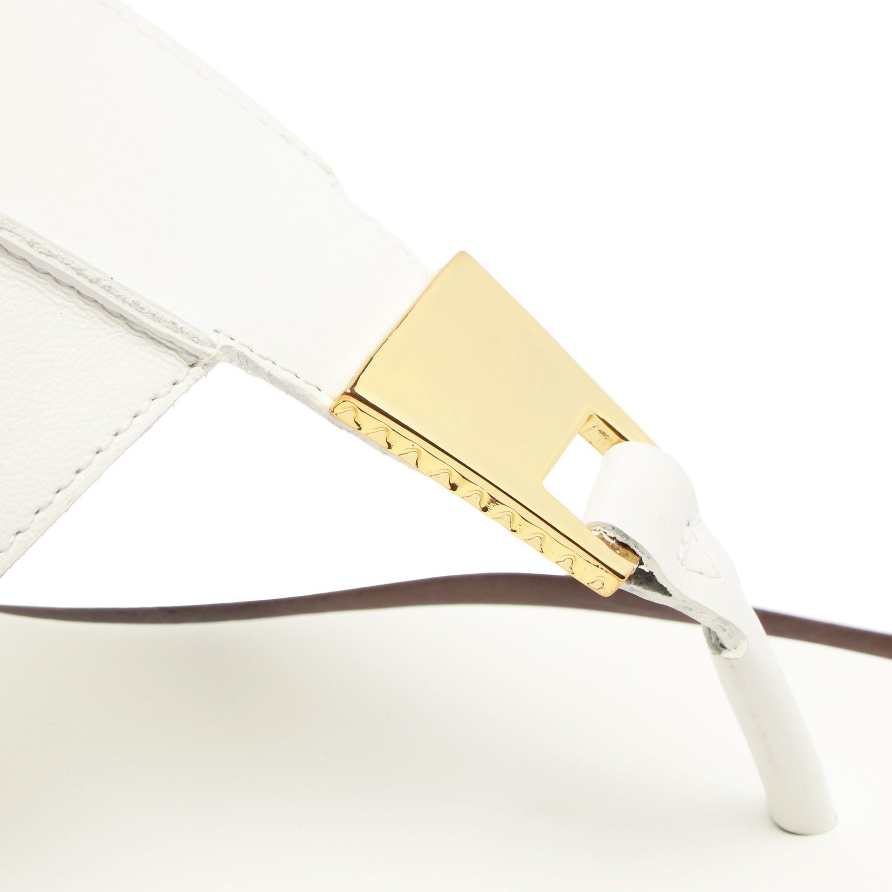 Salma Metallic Leather Flat Sandal Female Product Image