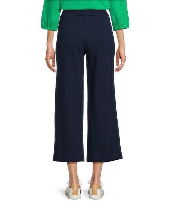 Allison Daley Light Weight Ponte Wide Leg Pull-On Crop Pants Product Image