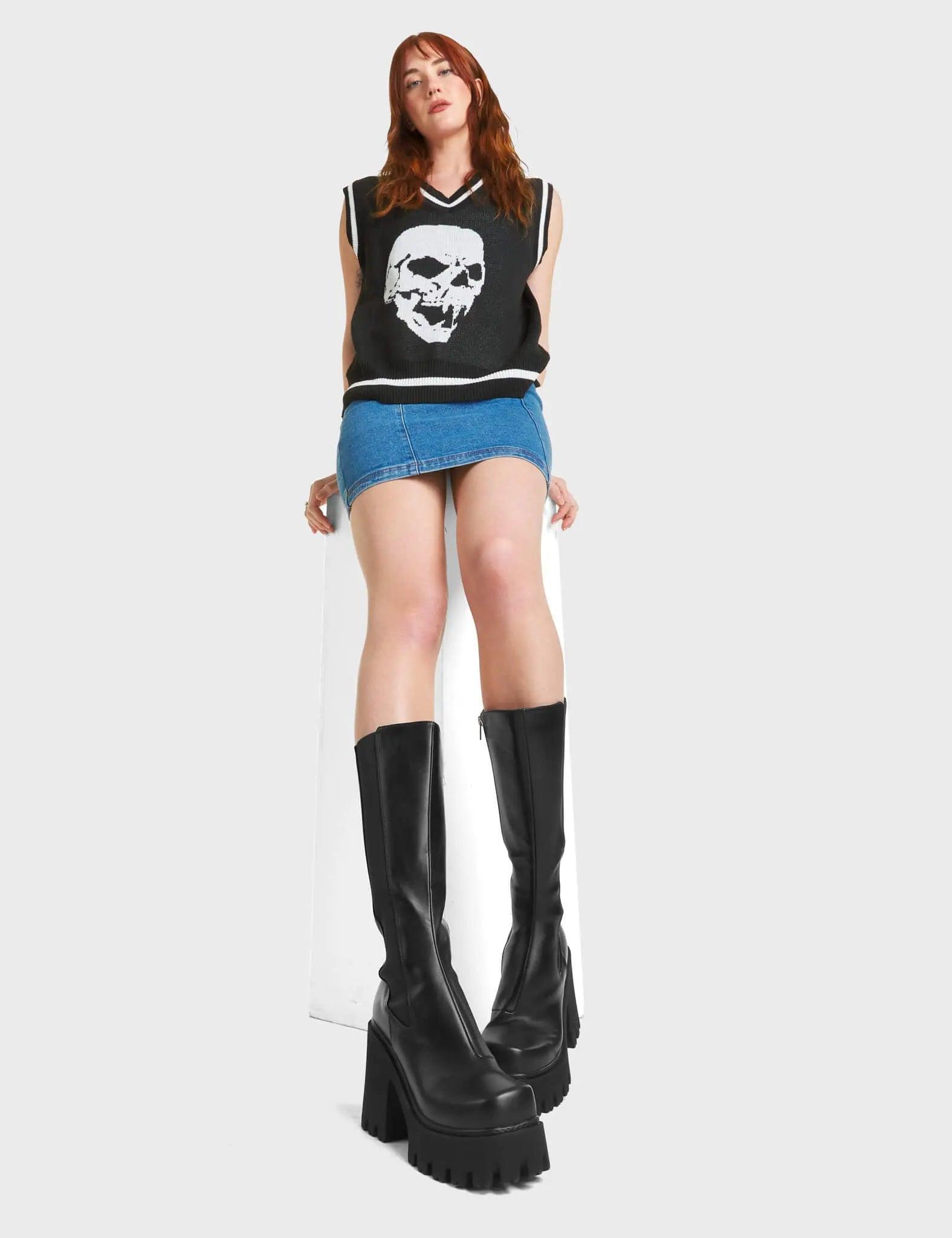 Paradise Chunky Platform Calf Boots Product Image