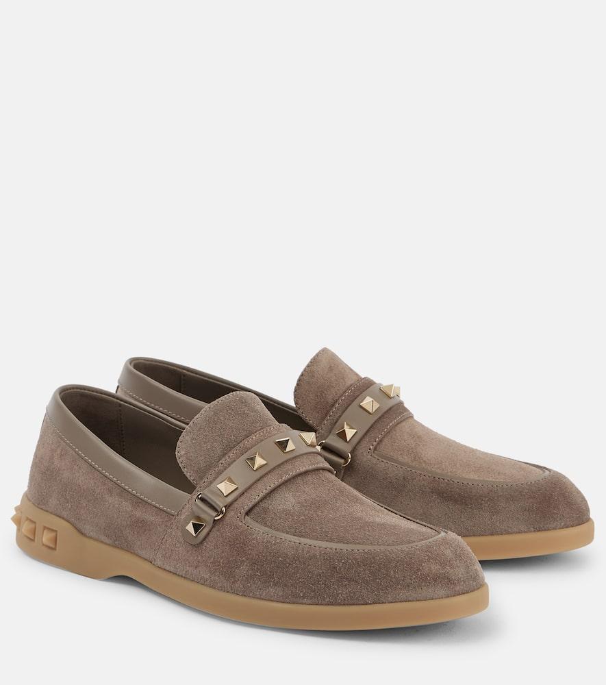 VALENTINO GARAVANI Leisure Flows Loafers In Brown Product Image