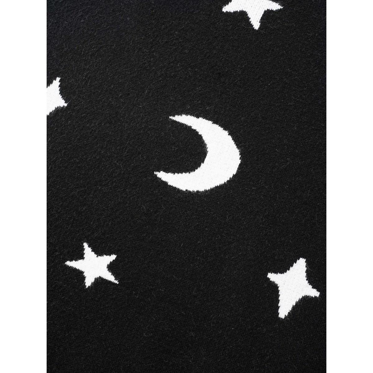 Plus Size Supersoft Essentials Celestial Jacquard V-Neck Pullover Black Women Leisure Long Sleeve V-neck Casual Pullovers BloomChic 12/L Product Image