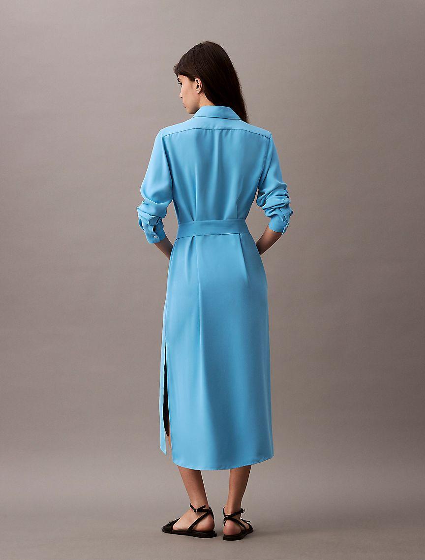 Flowing Midi Shirt Dress Product Image