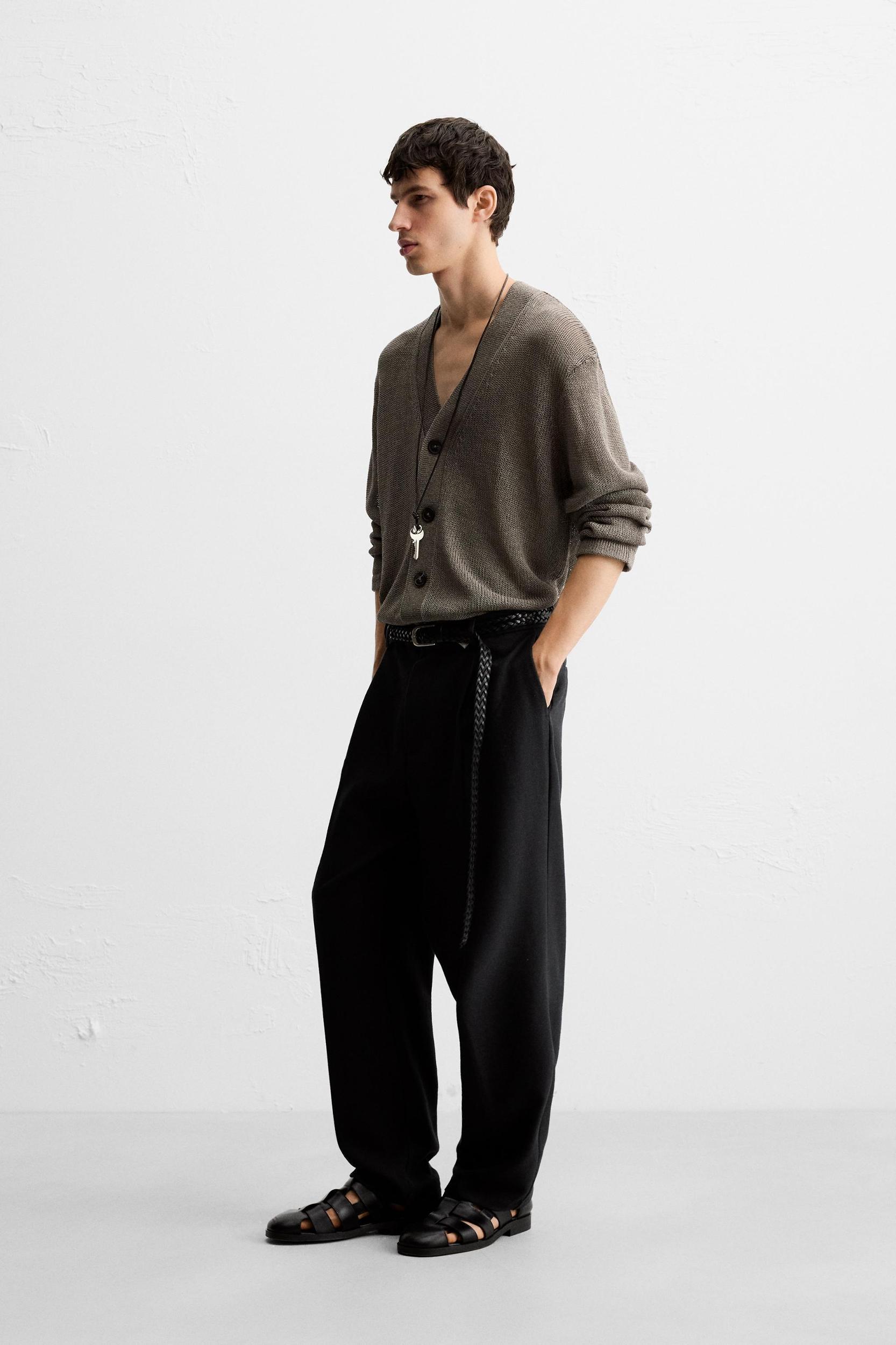 OPEN KNIT TEXTURED CARDIGAN Product Image