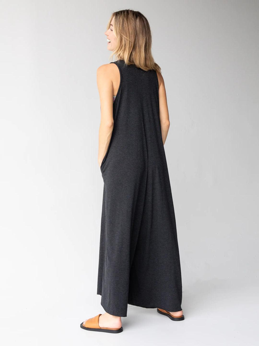 Knit V-Neck Jumpsuit Product Image