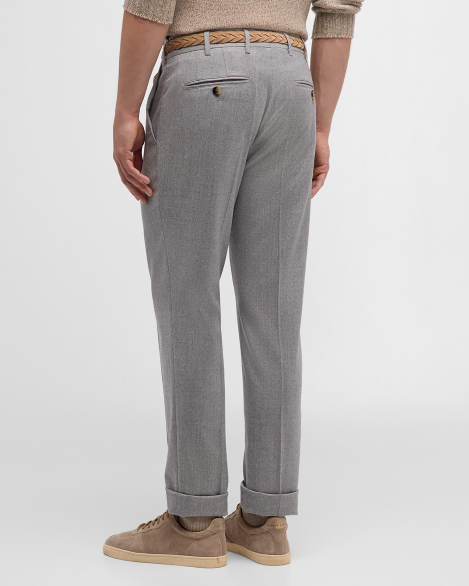 Men's Flannel Flat-Front Pants Product Image