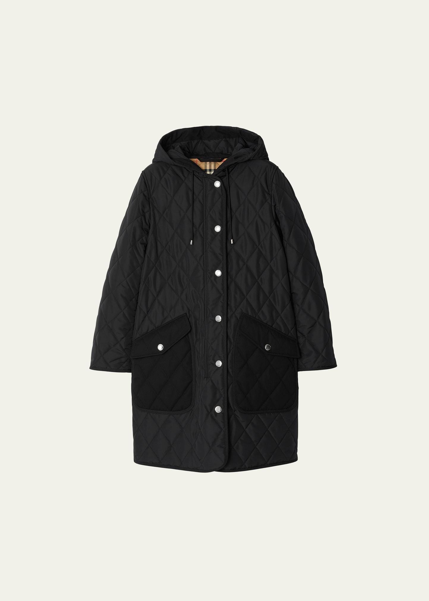 Womens Roxby Quilted Hooded Jacket Product Image