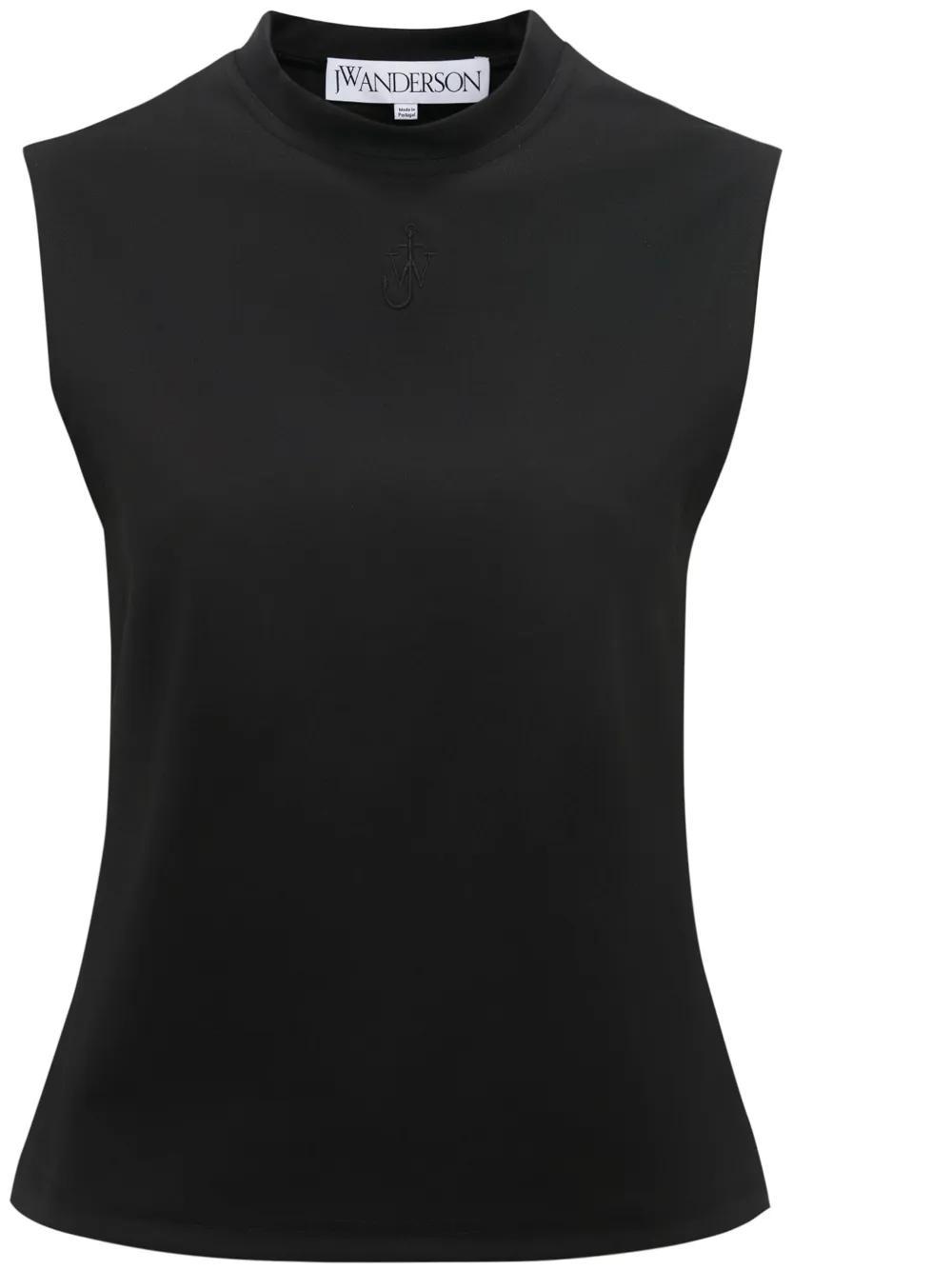 JW ANDERSON Logo-embroidered Tank Top In Black Product Image