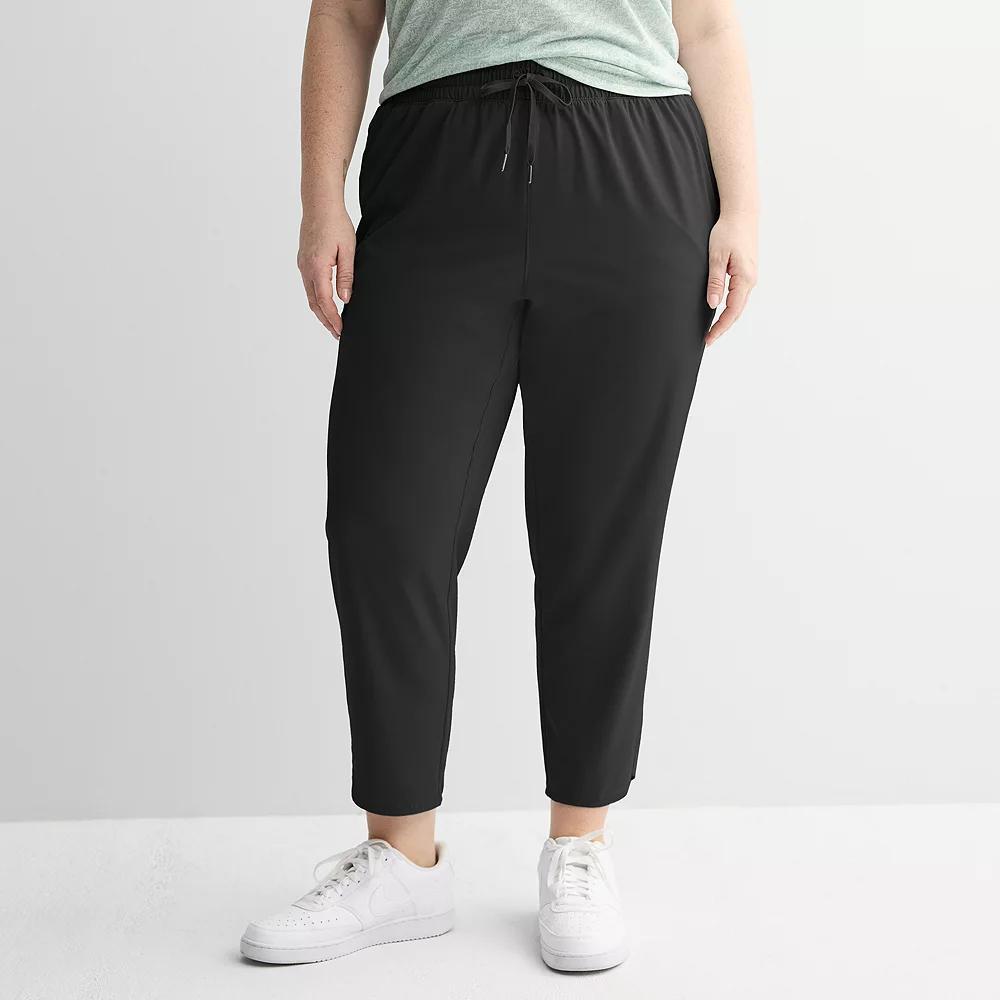 Plus Size Tek Gear® Woven Tulip Hem Pants, Women's, Size: 1XL, Mineral Black Product Image