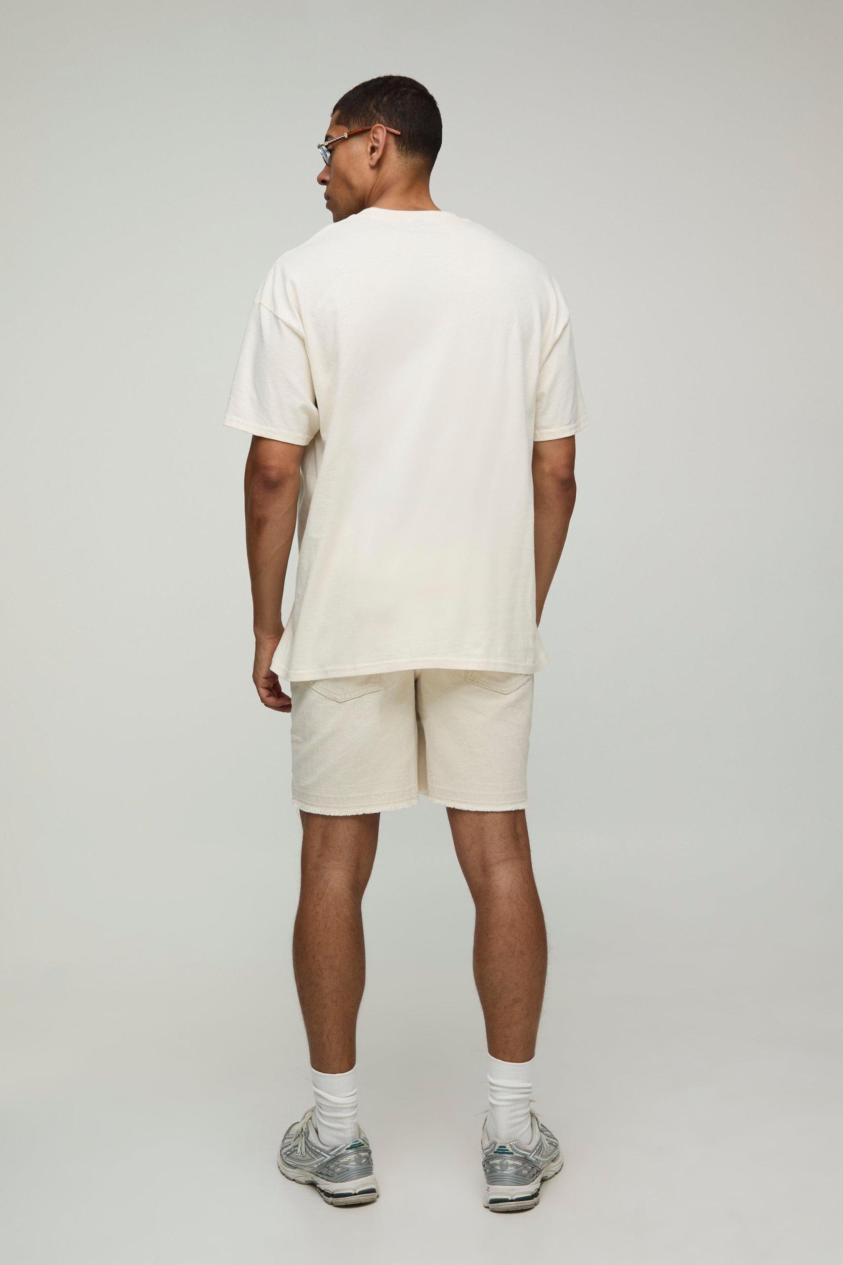 Relaxed Herringbone Twill Carpenter Shorts | boohooMAN USA Product Image