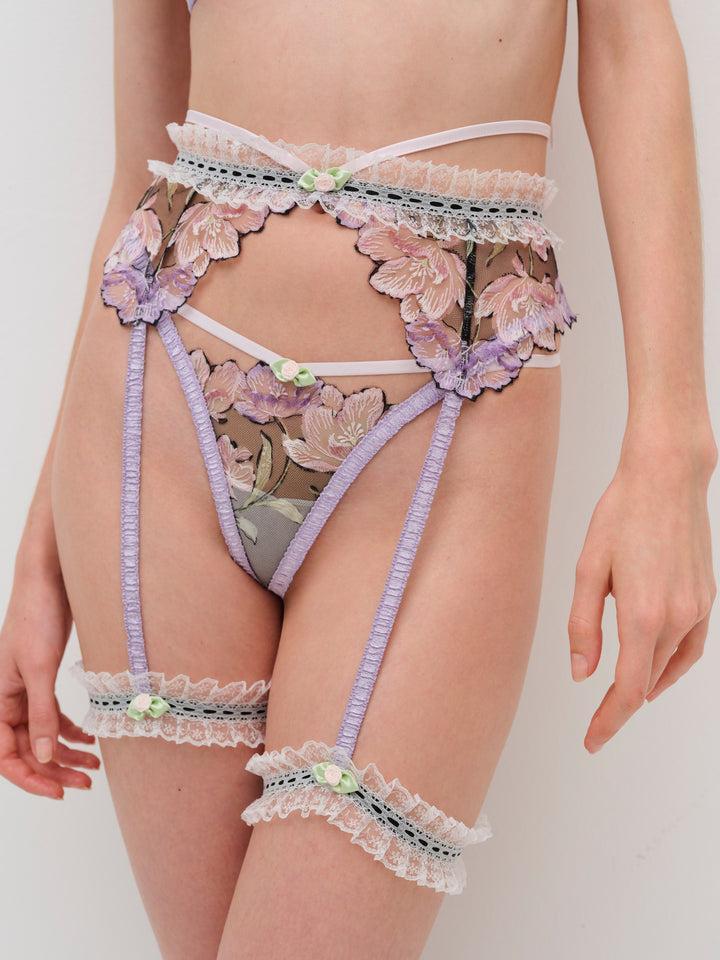 Camella Garter Belt — Purple Product Image