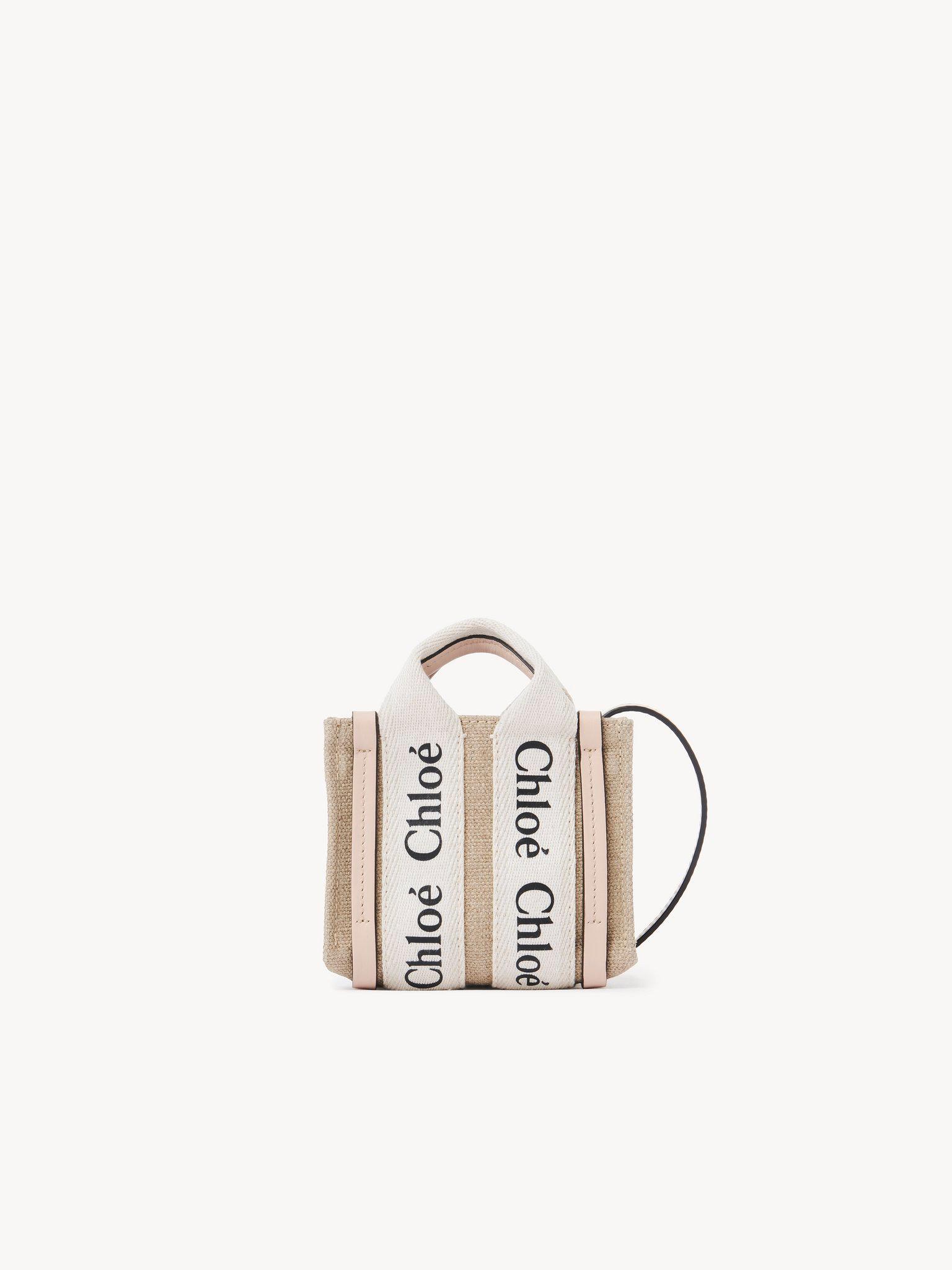 Nano Woody tote bag in linen Product Image