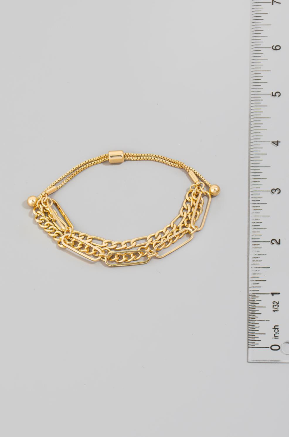 Mixed Metallic Chain Link Bracelet Product Image