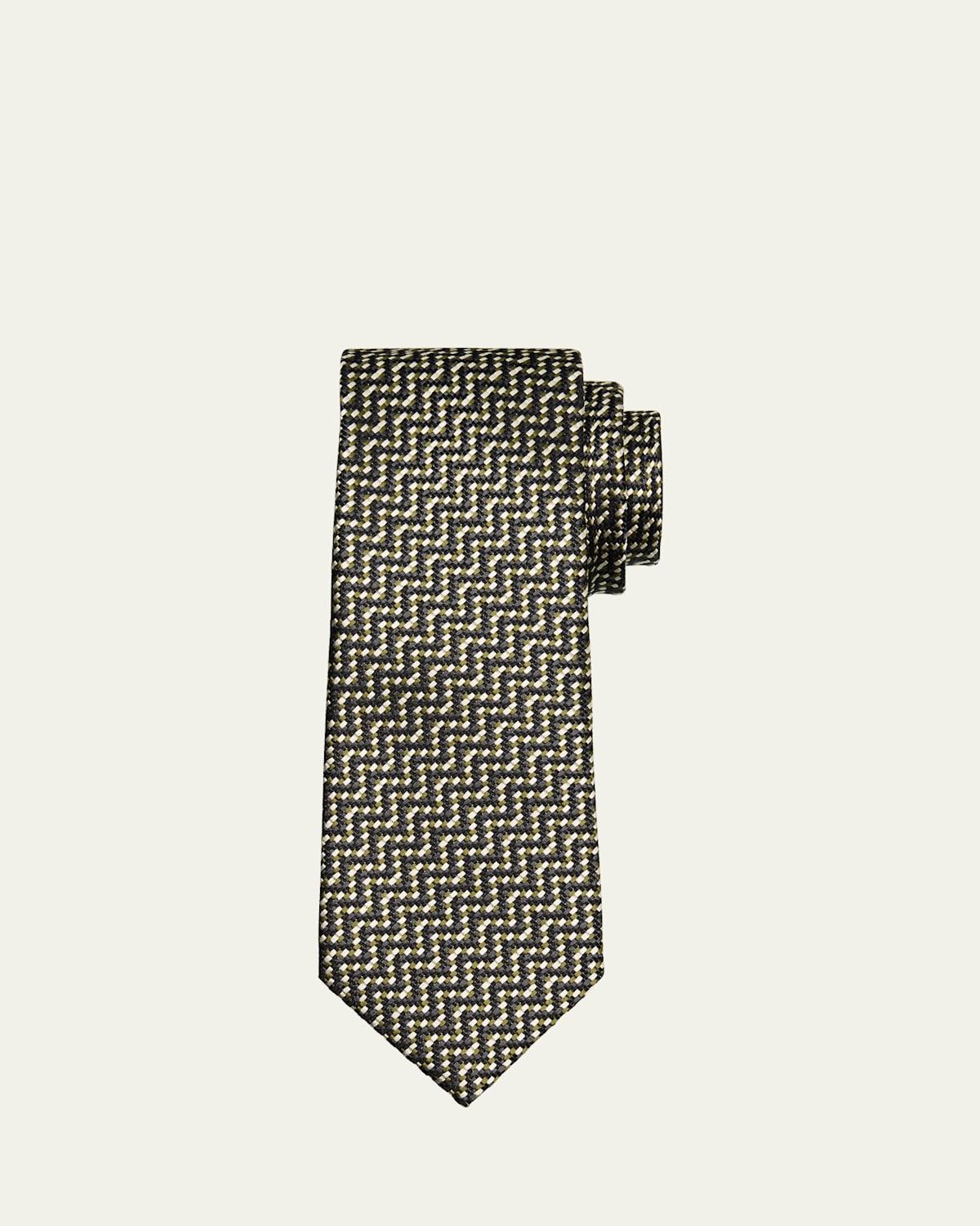 Mens Woven Mulberry Silk Tie Product Image