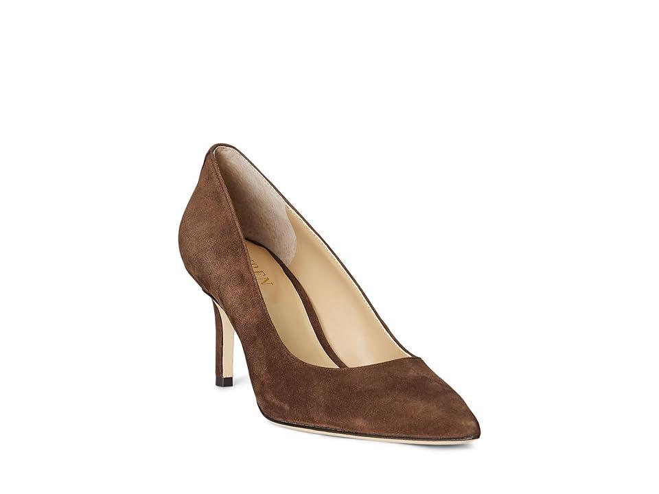 Lauren Ralph Lauren Lanette Suede Pump (Explorer Sand) High Heels Product Image