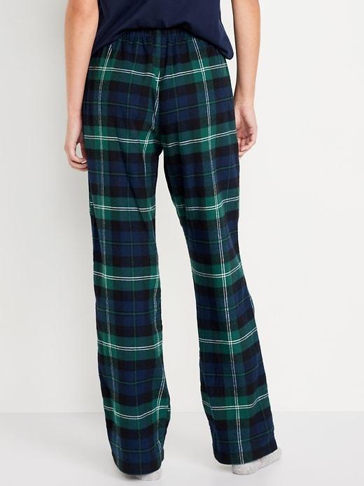 Mid-Rise Flannel Pajama Pants for Women Product Image