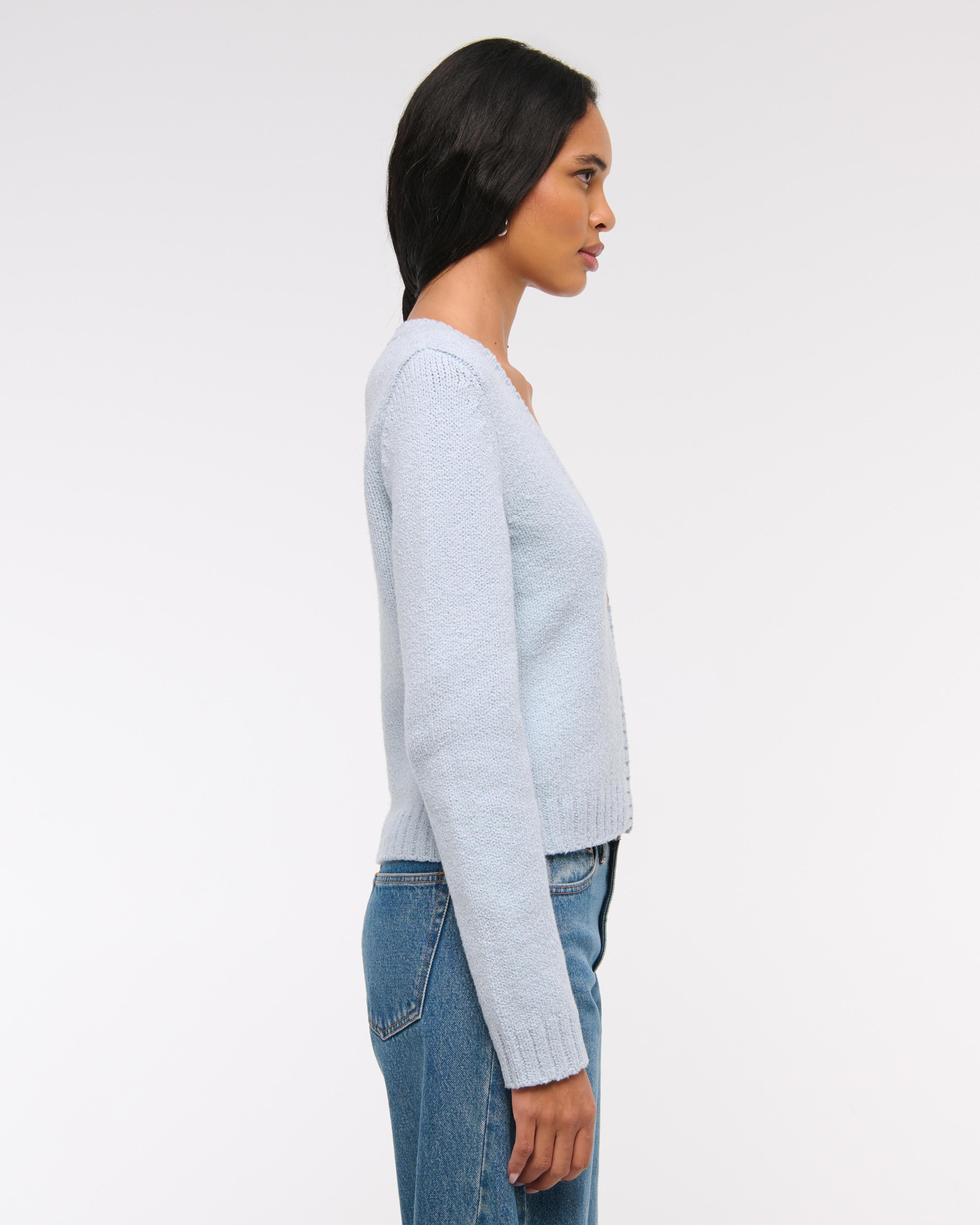 Textural Y-Neck Cardigan Product Image