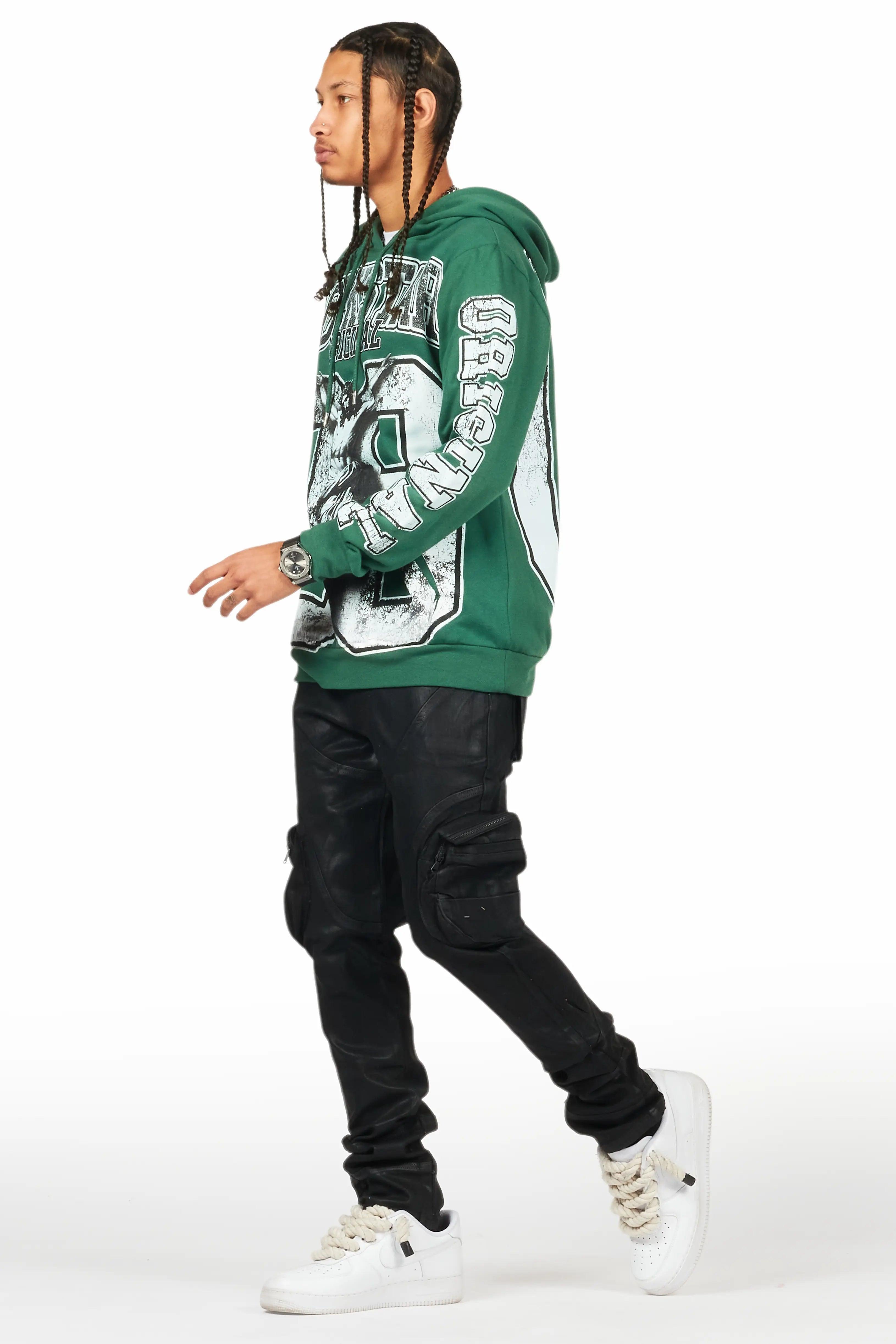 Fields Green Graphic Hoodie Male Product Image