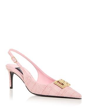 Dolce & Gabbana Womens Slingback Kitten Heel Pumps Product Image