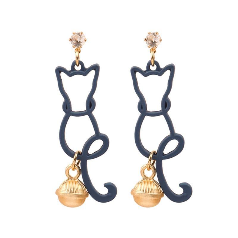 Cat Drop Earring / Clip On Earring Product Image