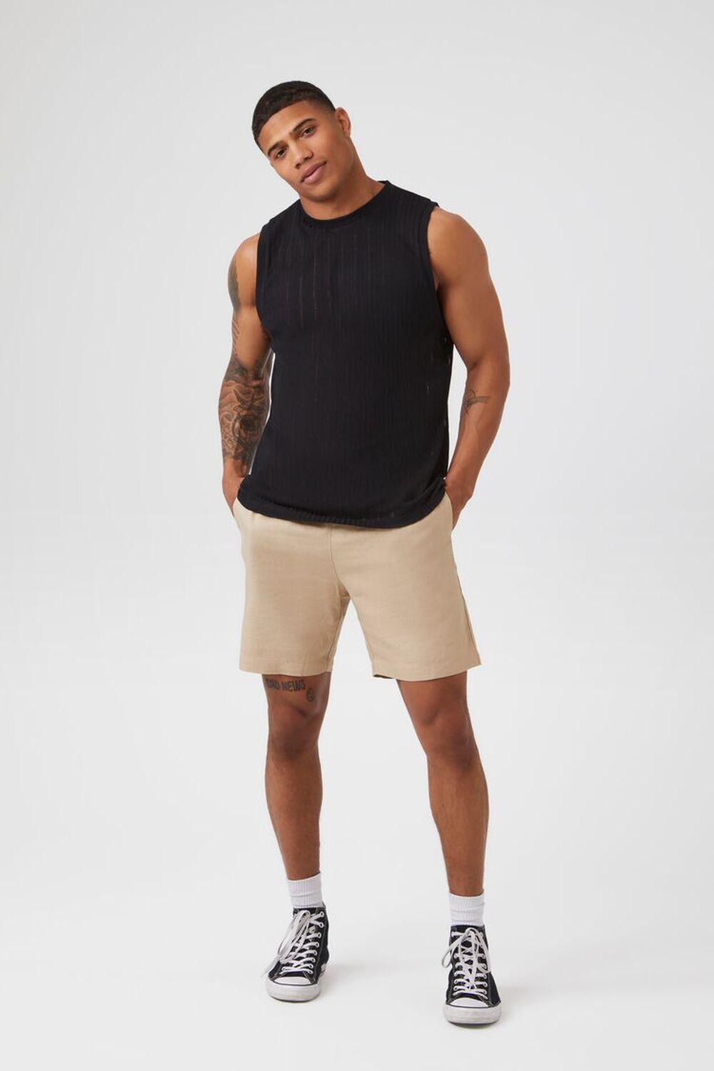 Linen-Blend Drawstring Shorts | Forever 21 Product Image