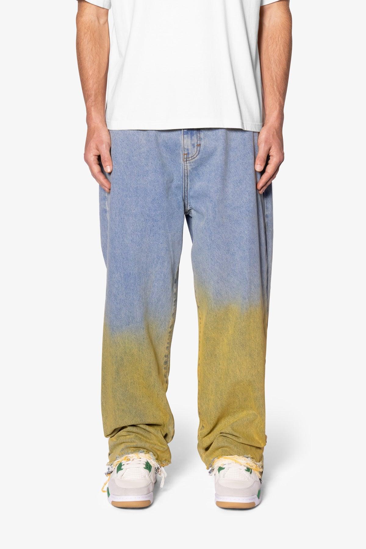 Ultra Baggy Dual Gradient Washed Denim - Blue Product Image