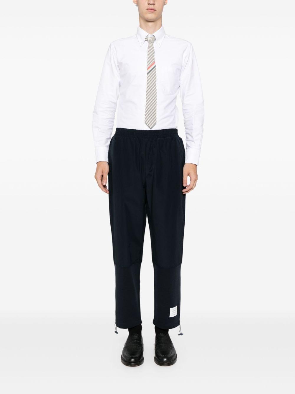 Ripstop Tapered-leg Trousers In Navy Product Image