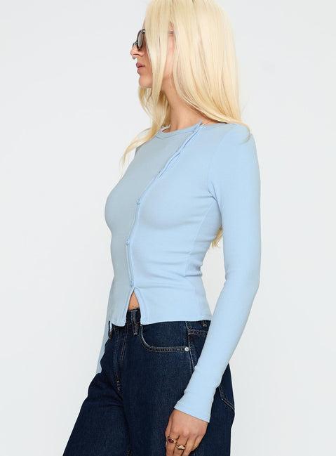 Passoni Long Sleeve Top Blue Product Image