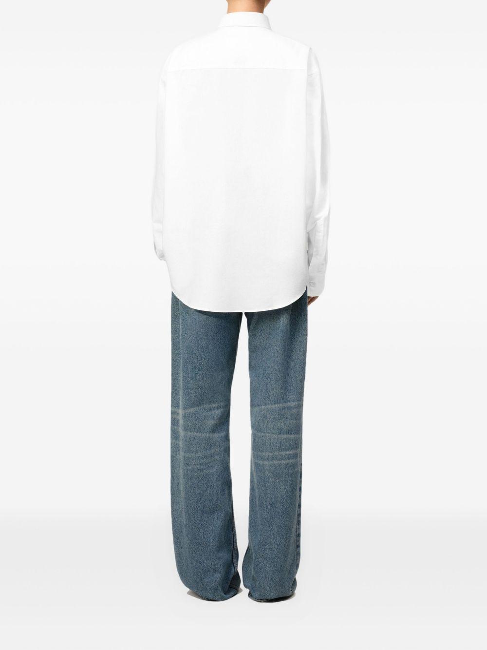 logo-embroidered poplin shirt Product Image