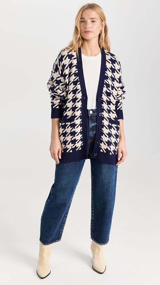 English Factory Knit Houndstooth Cardigan | Shopbop Product Image