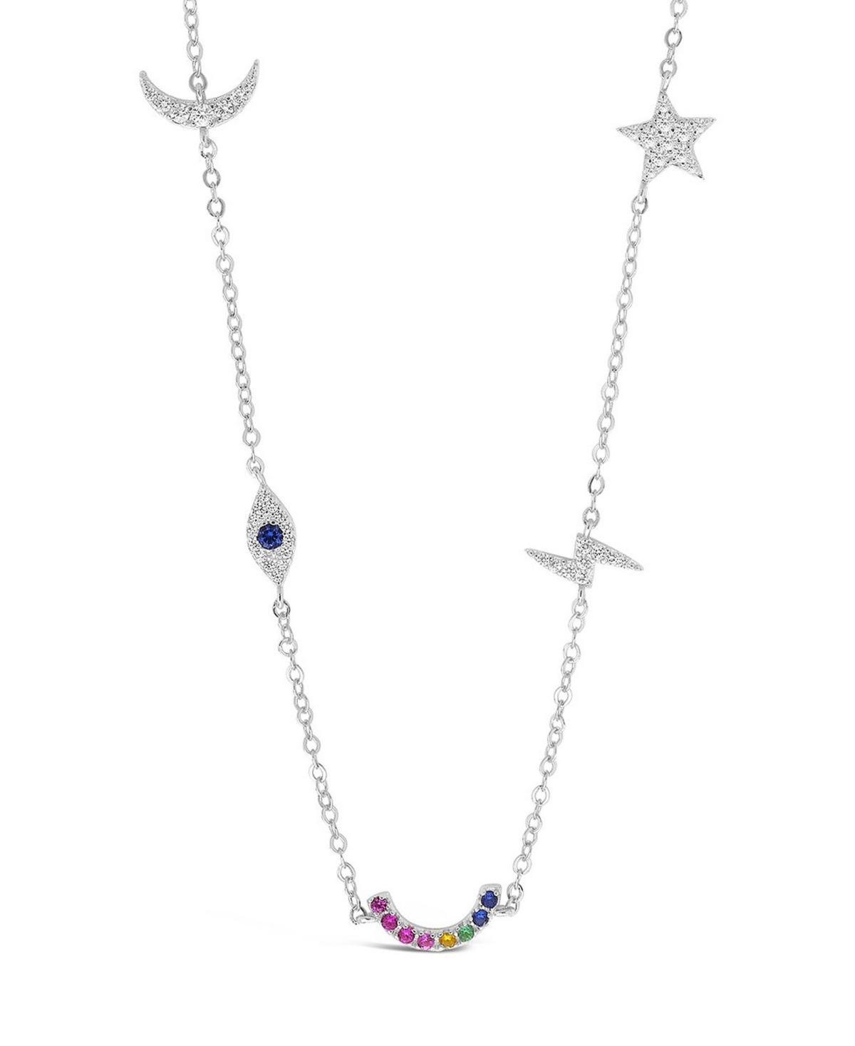 Sterling Forever Multicolor Cubic Zirconia Lucky Charm Necklace, 16-18 Product Image