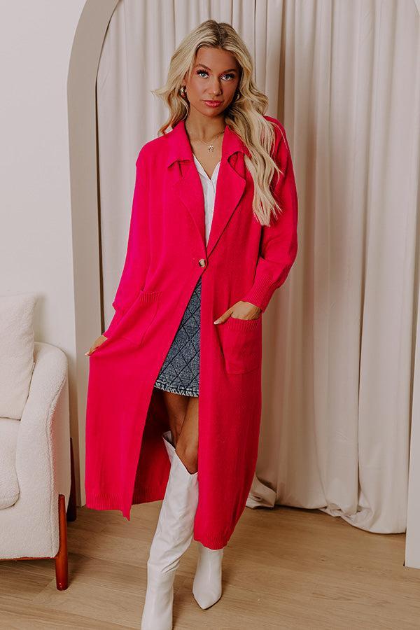 Chic A La Mode Knit Lightweight Coat Product Image