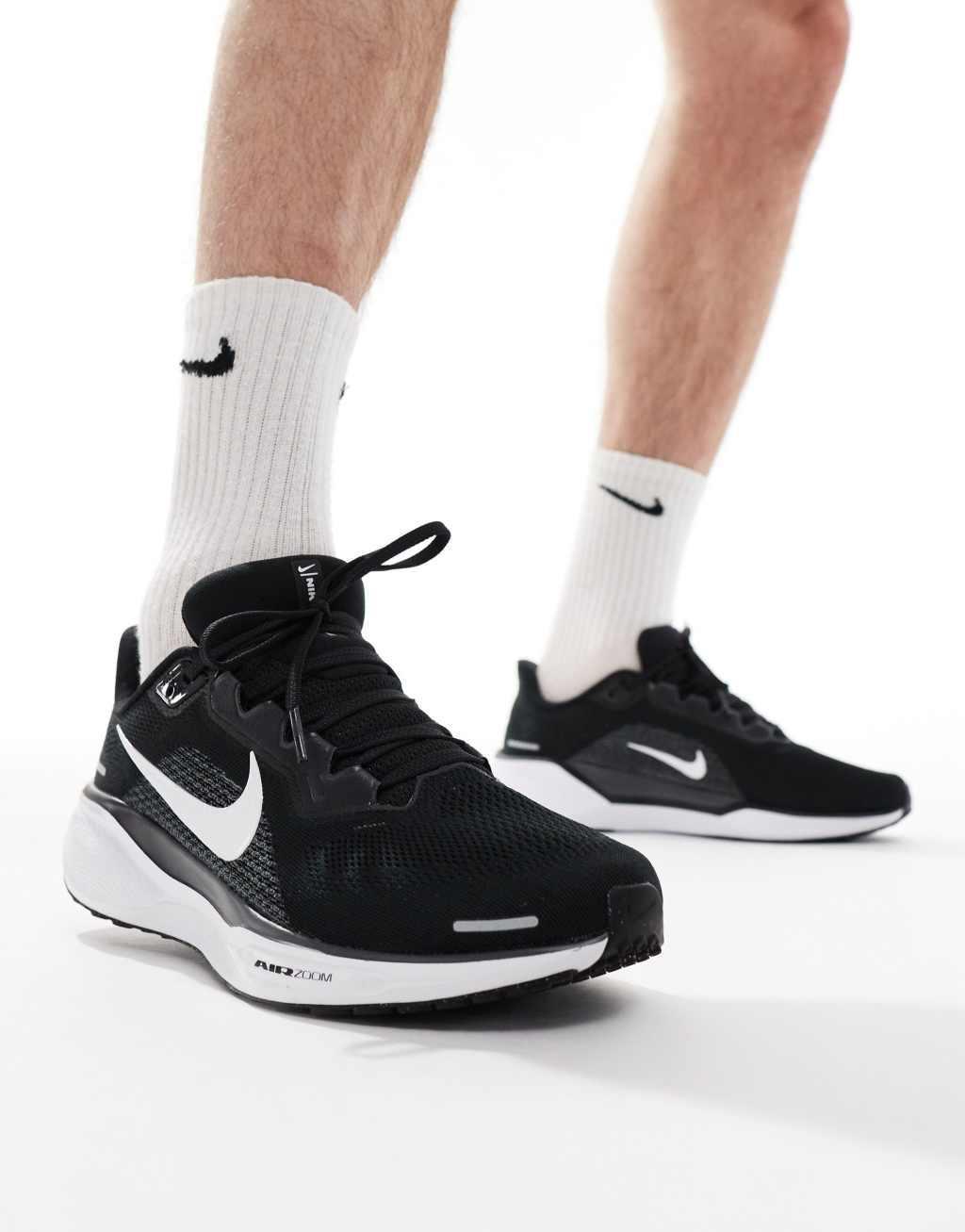 Nike Running Air Zoom Pegasus 41 sneakers in black and white Product Image