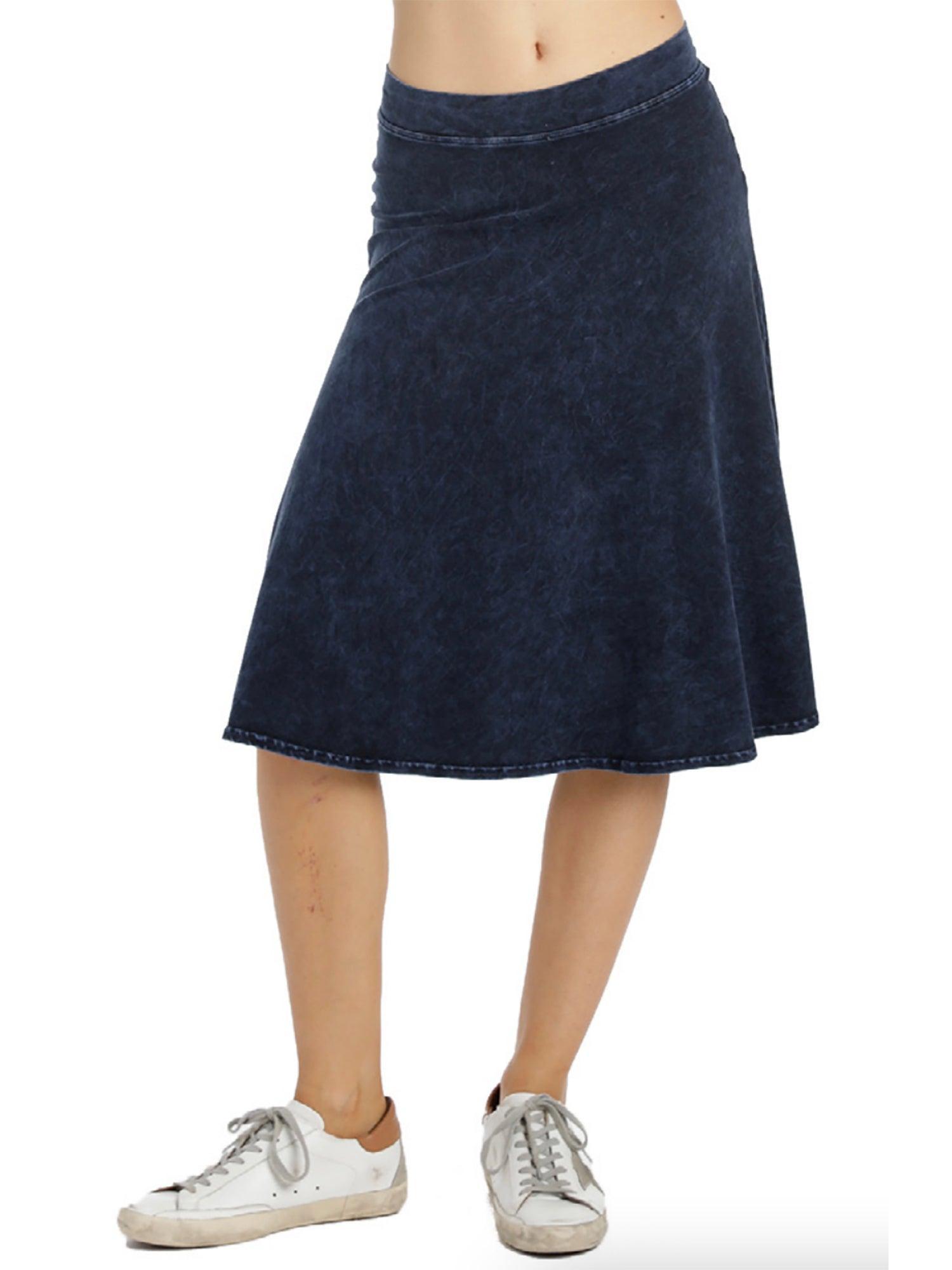Hard Tail Easy Flare Knee Skirt W-646 Product Image