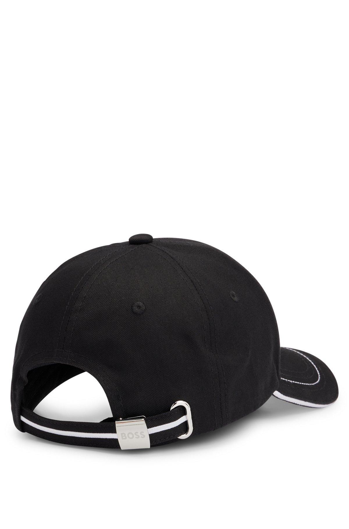 Cotton-twill cap with embroidered logo and metal buckle Product Image