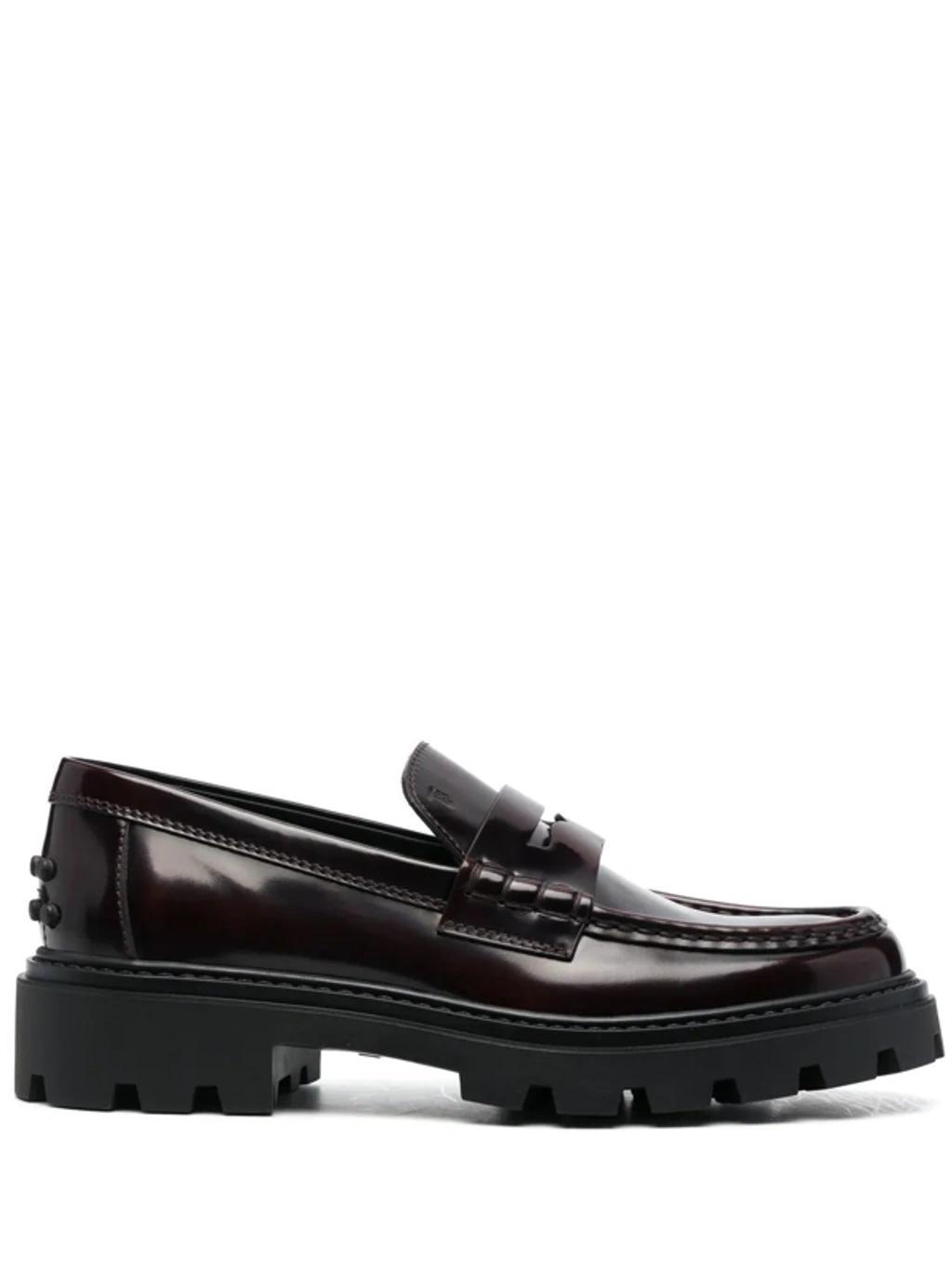 TOD'S Semi-patent Leather Loafers In Multicolor Product Image