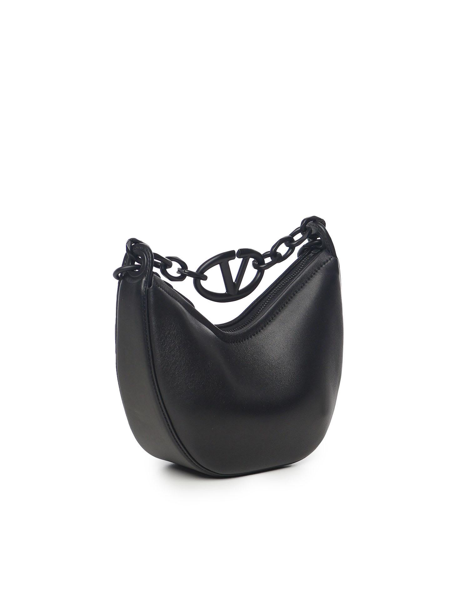 VALENTINO GARAVANI Mini Vlogo Moon Hobo Handbag Handbag In In Black Product Image