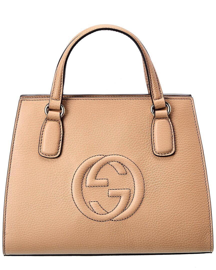 Soho Leather Tote In Brown Product Image