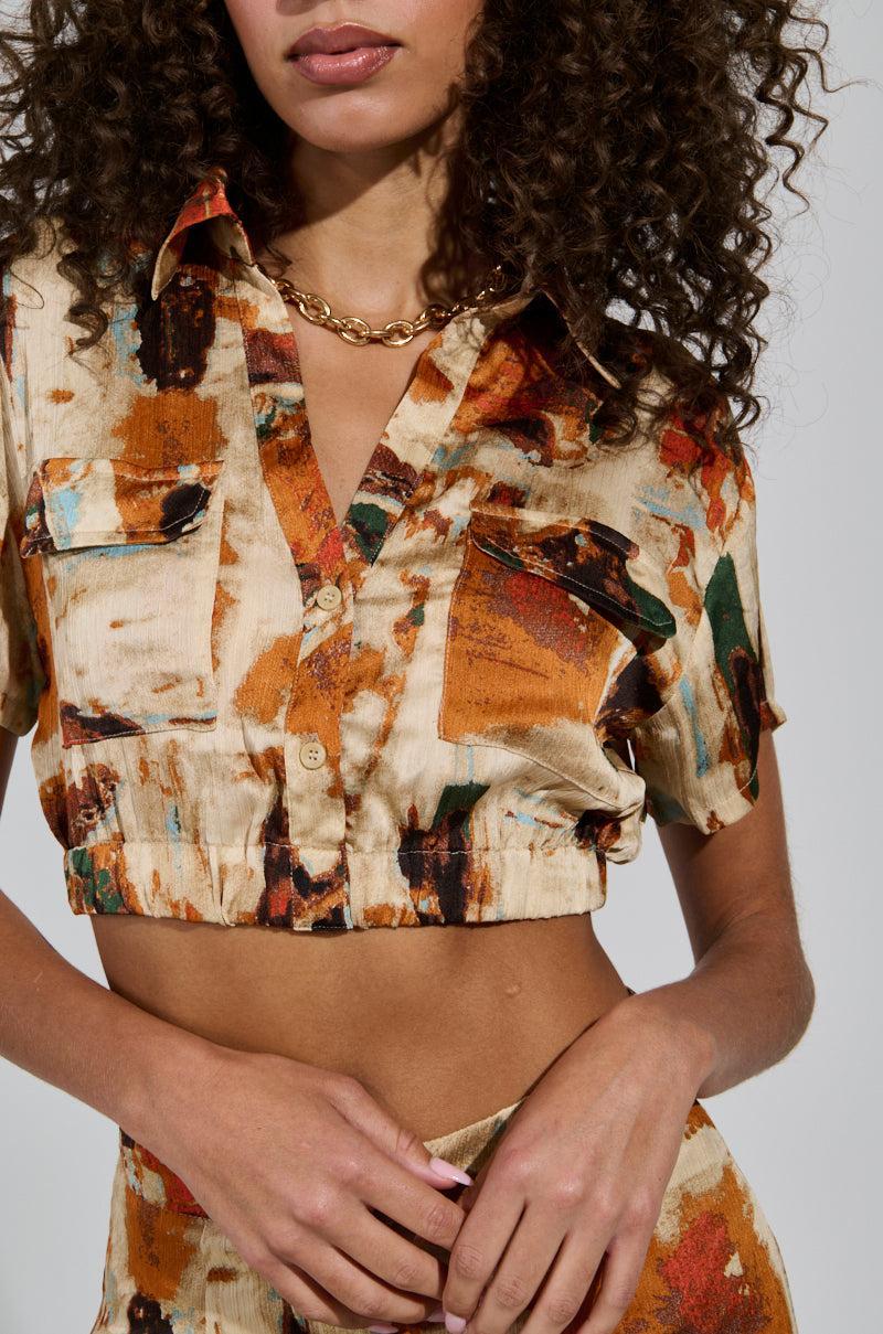 CRAZY PAIN BUTTON DOWN TOP Product Image