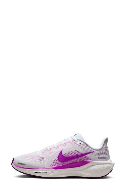 NIKE Women's Pegasus 41 Road Running Shoes In White/black/hyper Violet Product Image