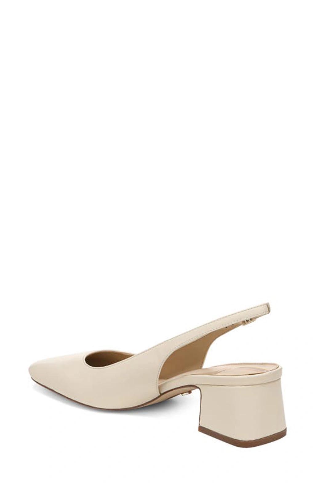 SAM EDELMAN Terra Slingback Pump In White Product Image