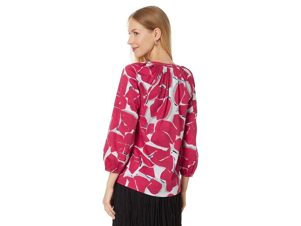 Womens Bold Petals Stretch Cotton Shirt Product Image